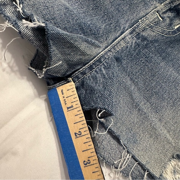 AYR Denim shorts Button fly Raw Hem Size 27 (B3 - Picture 12 of 15